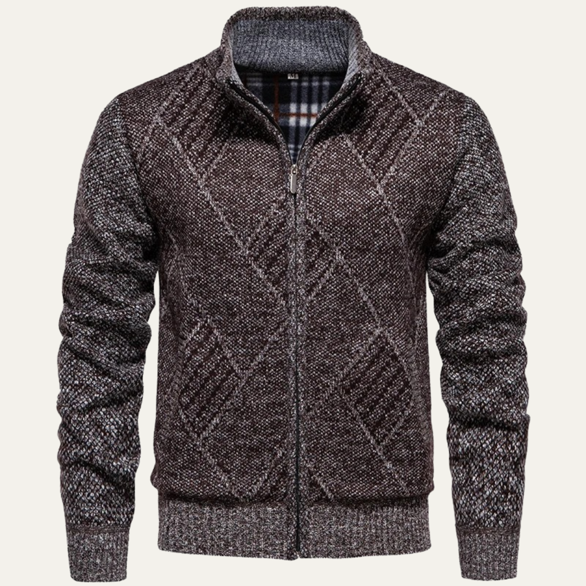 The Angera Casual Winter Knit Zip Up Men’s Jacket