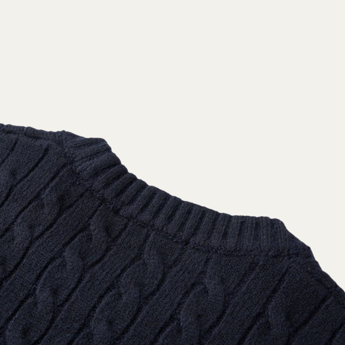 The Hever Cable Knit Crew Neck Men’s Sweater