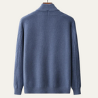 Men’s Wool Blend Shawl Collar Cardigan Cable Knit Button Up Sweater