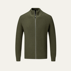 Men’s Merino Wool Zip Cardigan Warm Knitted Jumper