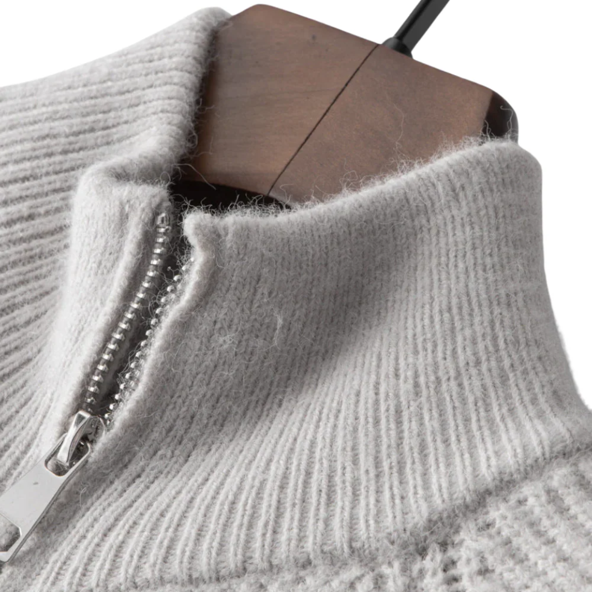 Men’s Merino Wool Zip Cardigan Warm Knitted Jumper