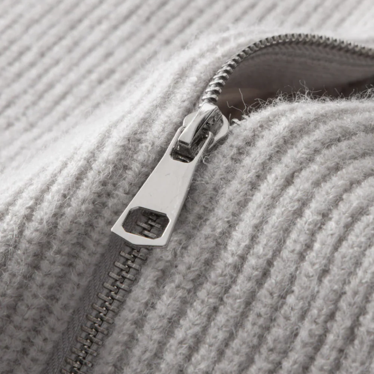 Men’s Merino Wool Zip Cardigan Warm Knitted Jumper