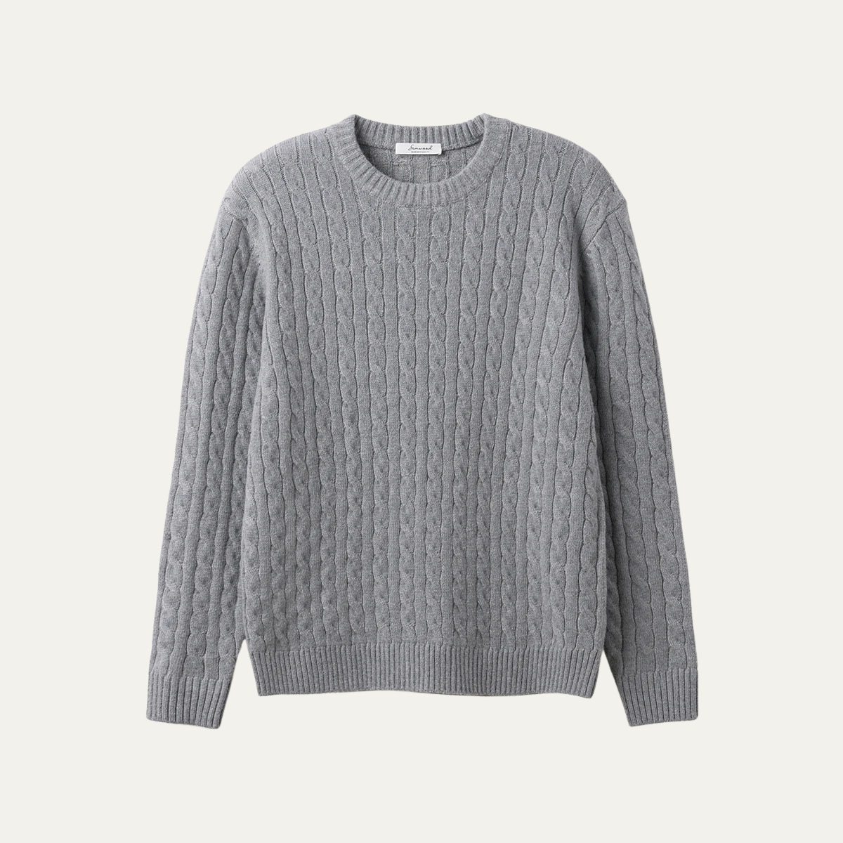The Hever Cable Knit Crew Neck Men’s Sweater