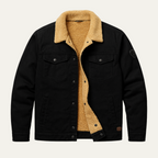 Men’s Sherpa Lined Jacket Winter Warm Fleece Denim Style Coat