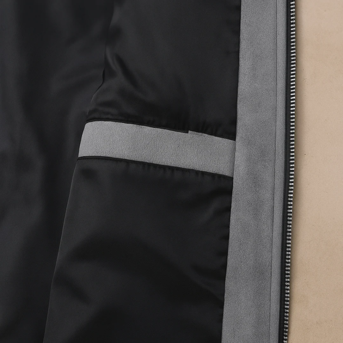 Men’s Grey Suede Zip Jacket Premium Shirt Jacket