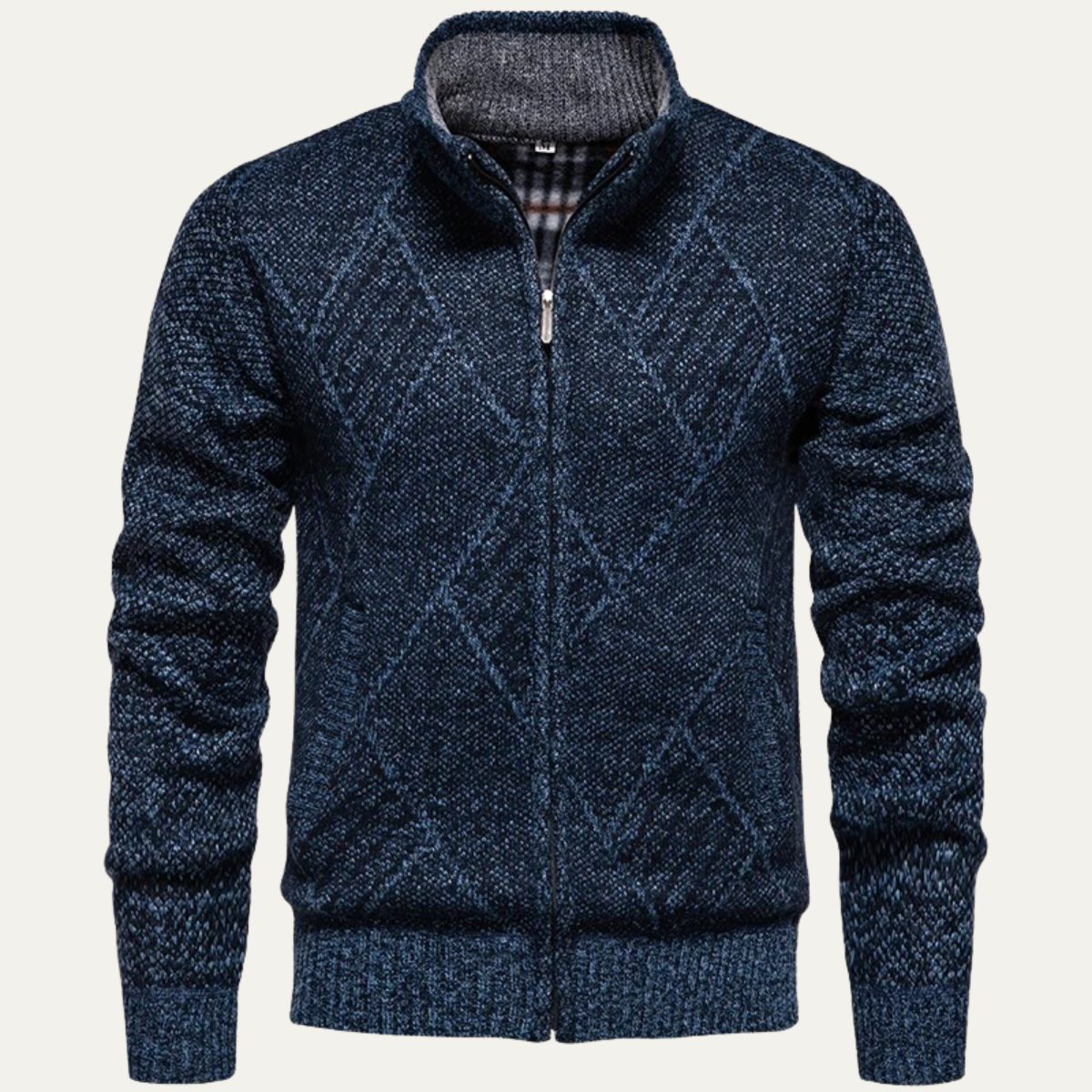 The Angera Casual Winter Knit Zip Up Men’s Jacket