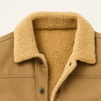 Men’s Sherpa Lined Jacket Winter Warm Fleece Denim Style Coat