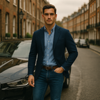 Men’s Smart Blazer with Shirt Set Casual Tailored Outfit