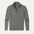 Men’s Ribbed Quarter Zip Jumper Old Money Knit
