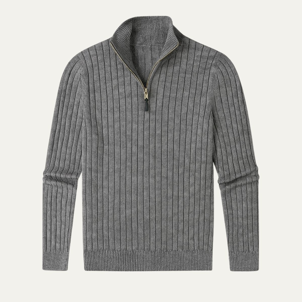 Men’s Ribbed Quarter Zip Jumper Old Money Knit