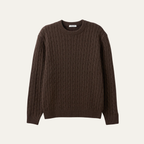The Hever Cable Knit Crew Neck Men’s Sweater