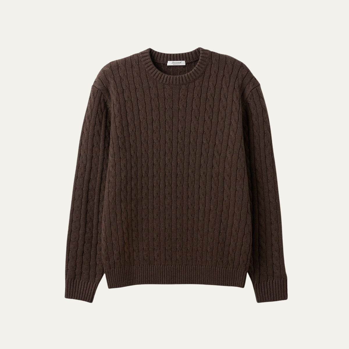 The Hever Cable Knit Crew Neck Men’s Sweater
