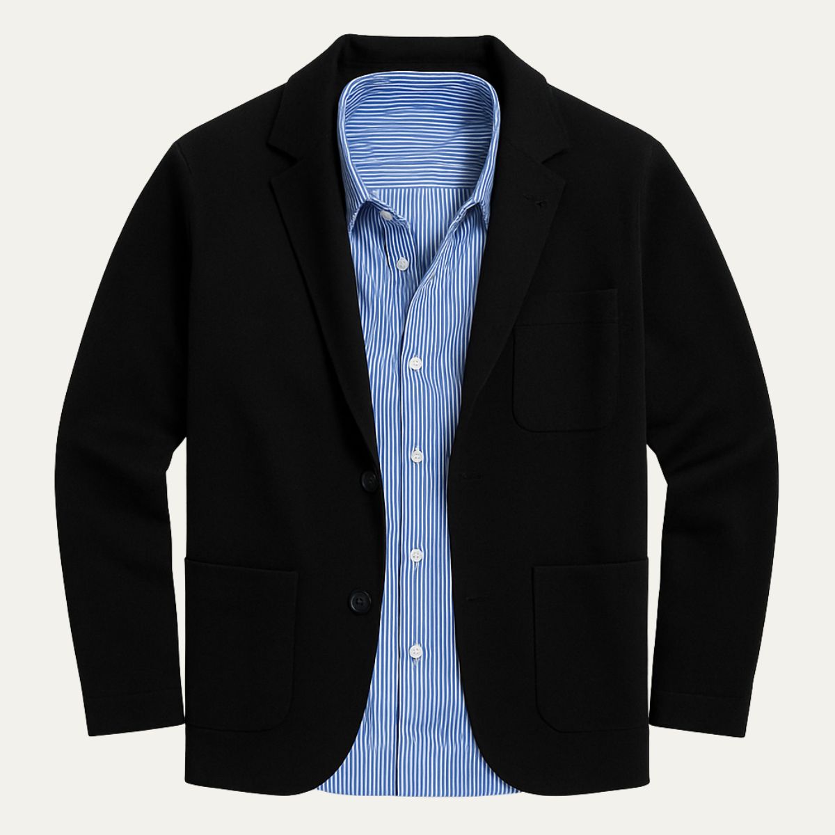 Men’s Smart Blazer with Shirt Set Casual Tailored Outfit