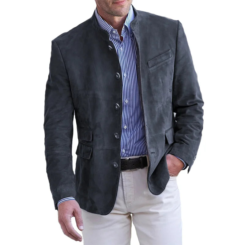 George | Men’s Lightweight Mandarin Collar Tailored Blazer