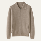 The Roma Luxury Knitted Wool Zip Men's Cardigan