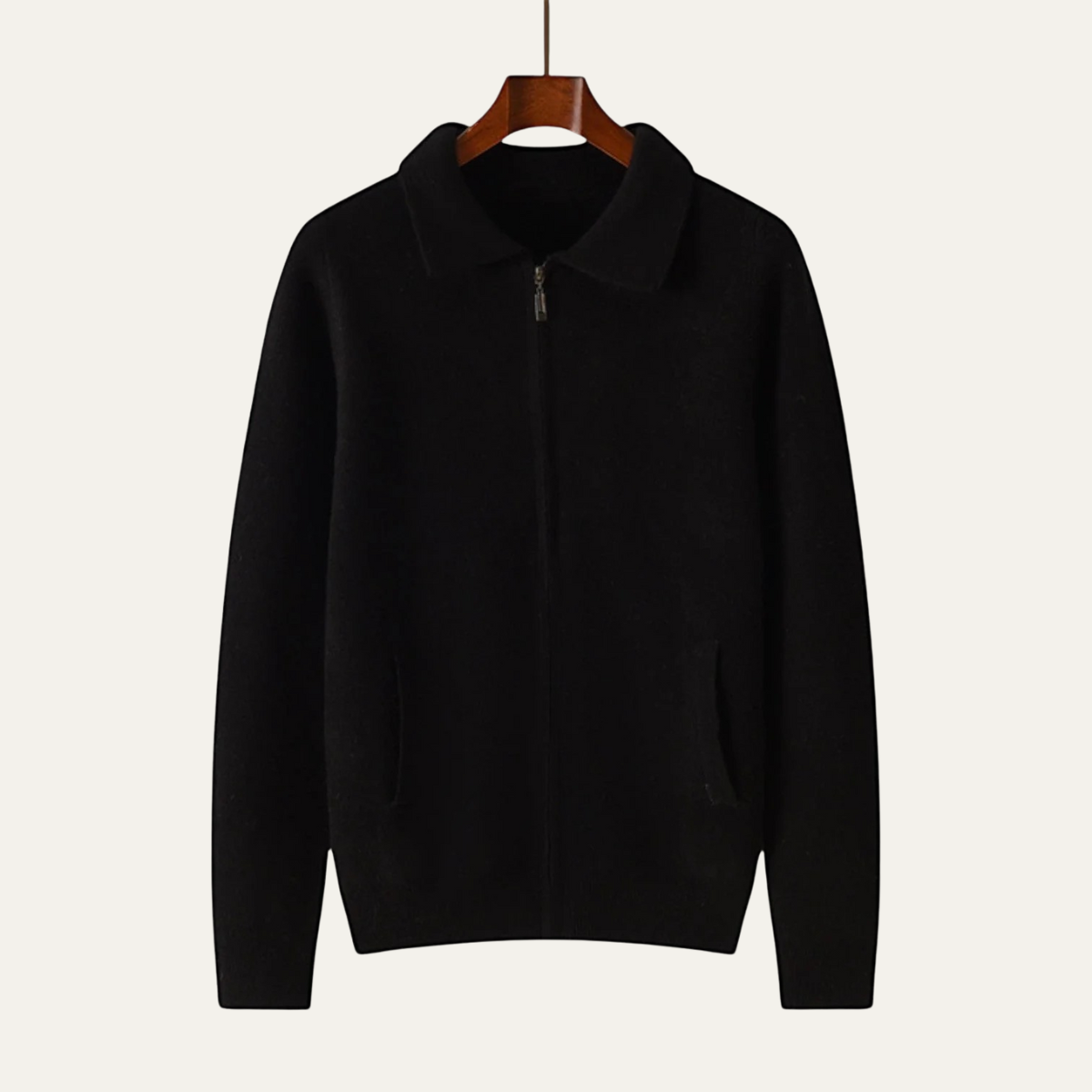 The Roma Luxury Knitted Wool Zip Men's Cardigan
