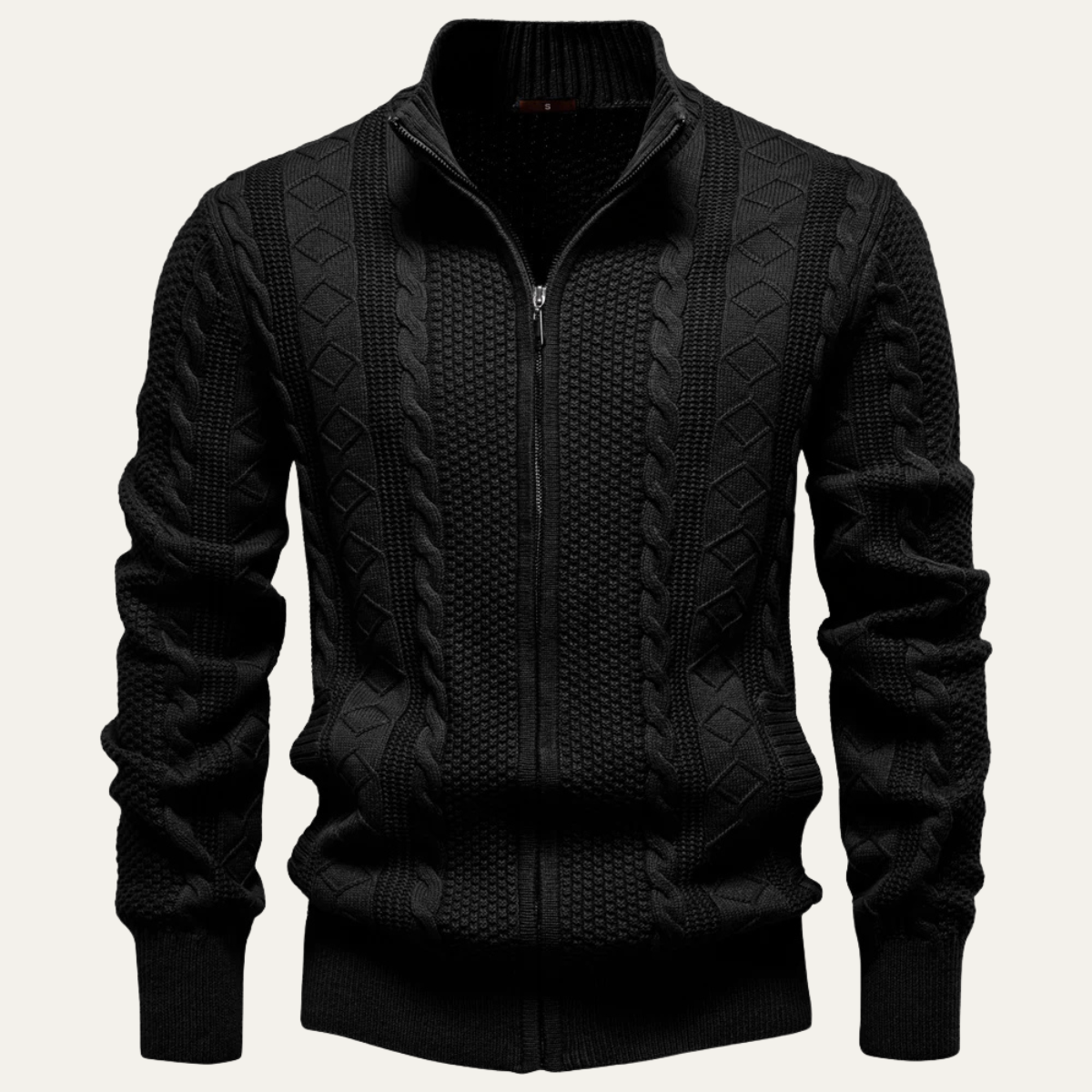 The Flintshire Stylish Full Zip Warm Knitted Men's Jacket