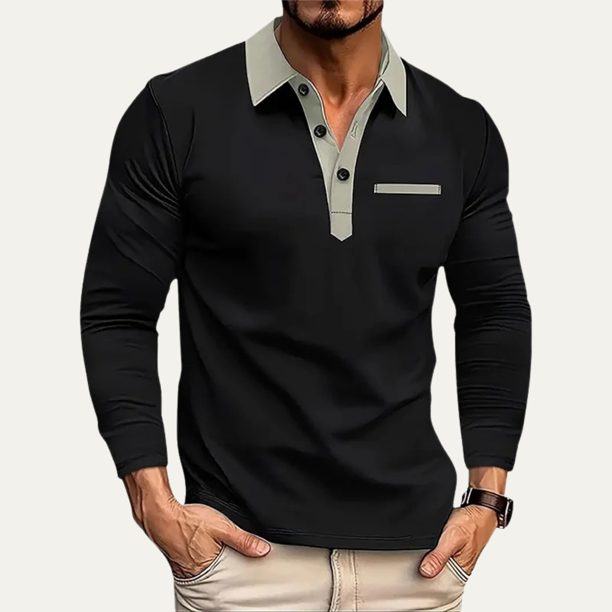 The Anacapri Men’s Casual Slim Fit Polo Jumper