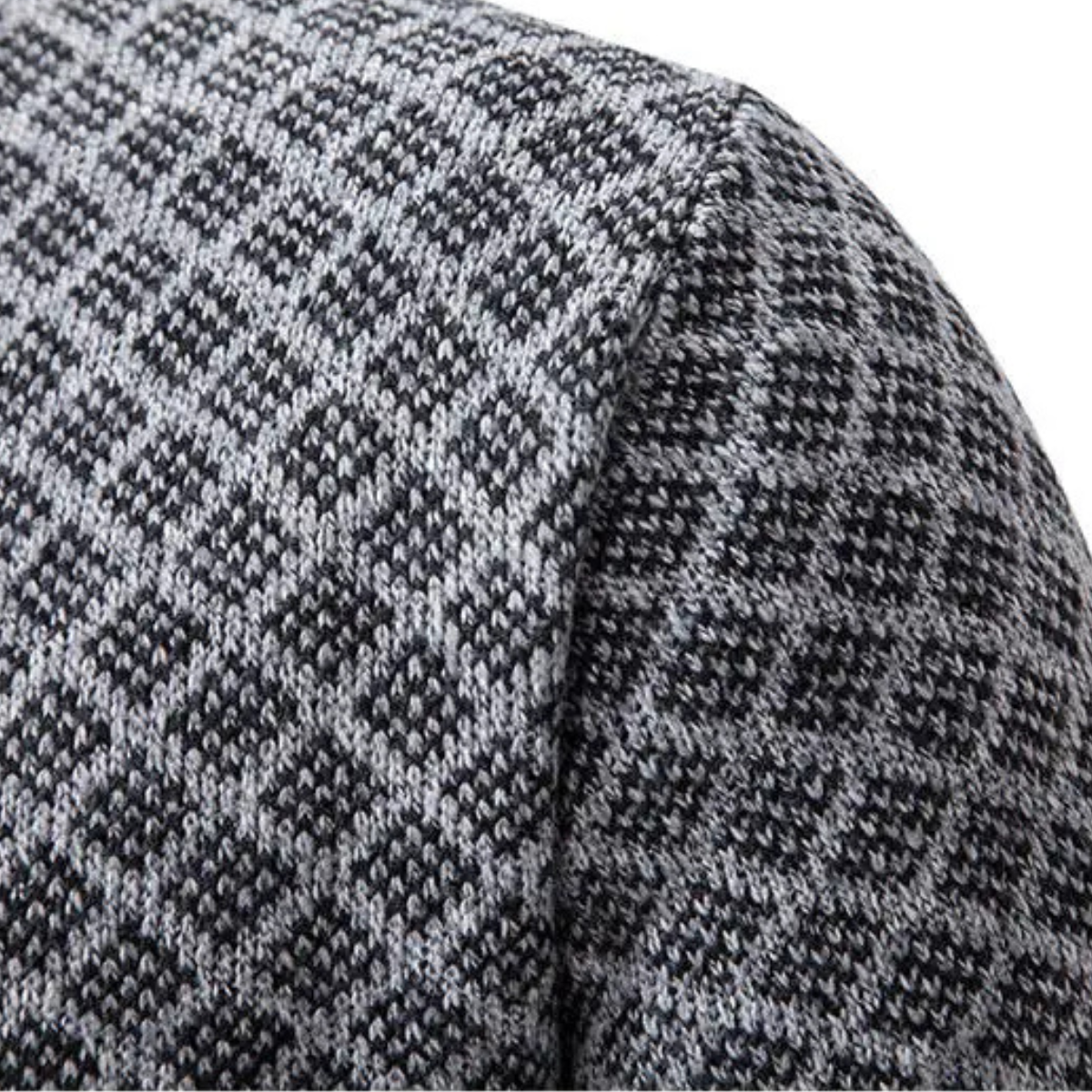 The Bibbona Knitted Diamond Pattern Zip Up Men’s Cardigan
