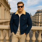 Men’s Sherpa Lined Jacket Winter Warm Fleece Denim Style Coat