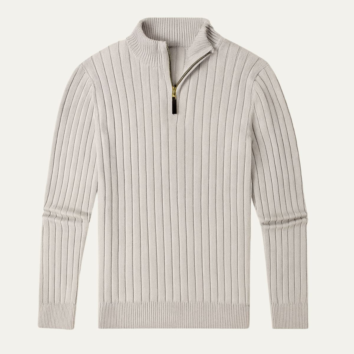 Men’s Ribbed Quarter Zip Jumper Old Money Knit