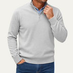 Men’s Quarter Zip Knit Jumper Lightweight Winter Sweater