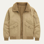 Men’s Sherpa Lined Bomber Jacket Winter Warm Fleece Collar Coat