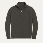 Men’s Quarter Zip Knit Jumper Lightweight Winter Sweater