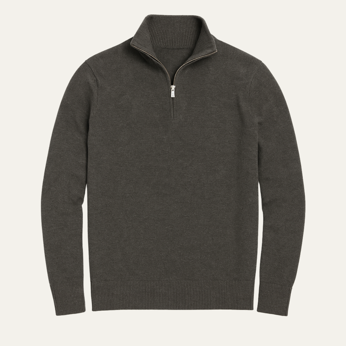 Men’s Quarter Zip Knit Jumper Lightweight Winter Sweater