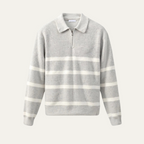 The Woodstock Men's Half Zip Striped Knit Jumper