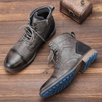 Men’s Premium Vintage Leather Boots Classic Lace Up Ankle Design