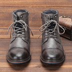 Men’s Premium Vintage Leather Boots Classic Lace Up Ankle Design