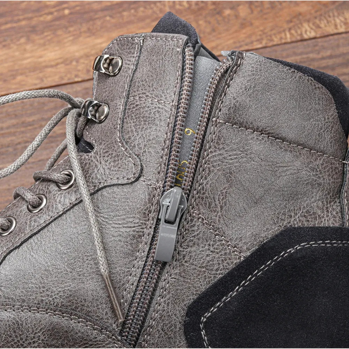 Men’s Premium Vintage Leather Boots Classic Lace Up Ankle Design