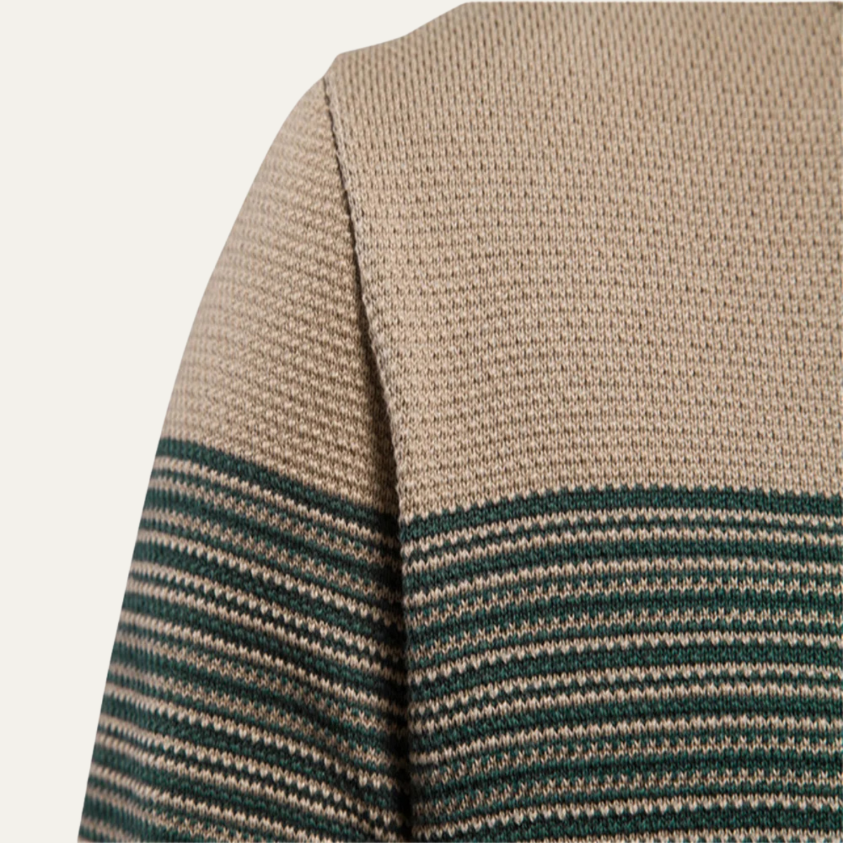 The Wembley Men’s Casual Crew Neck Striped Jumper