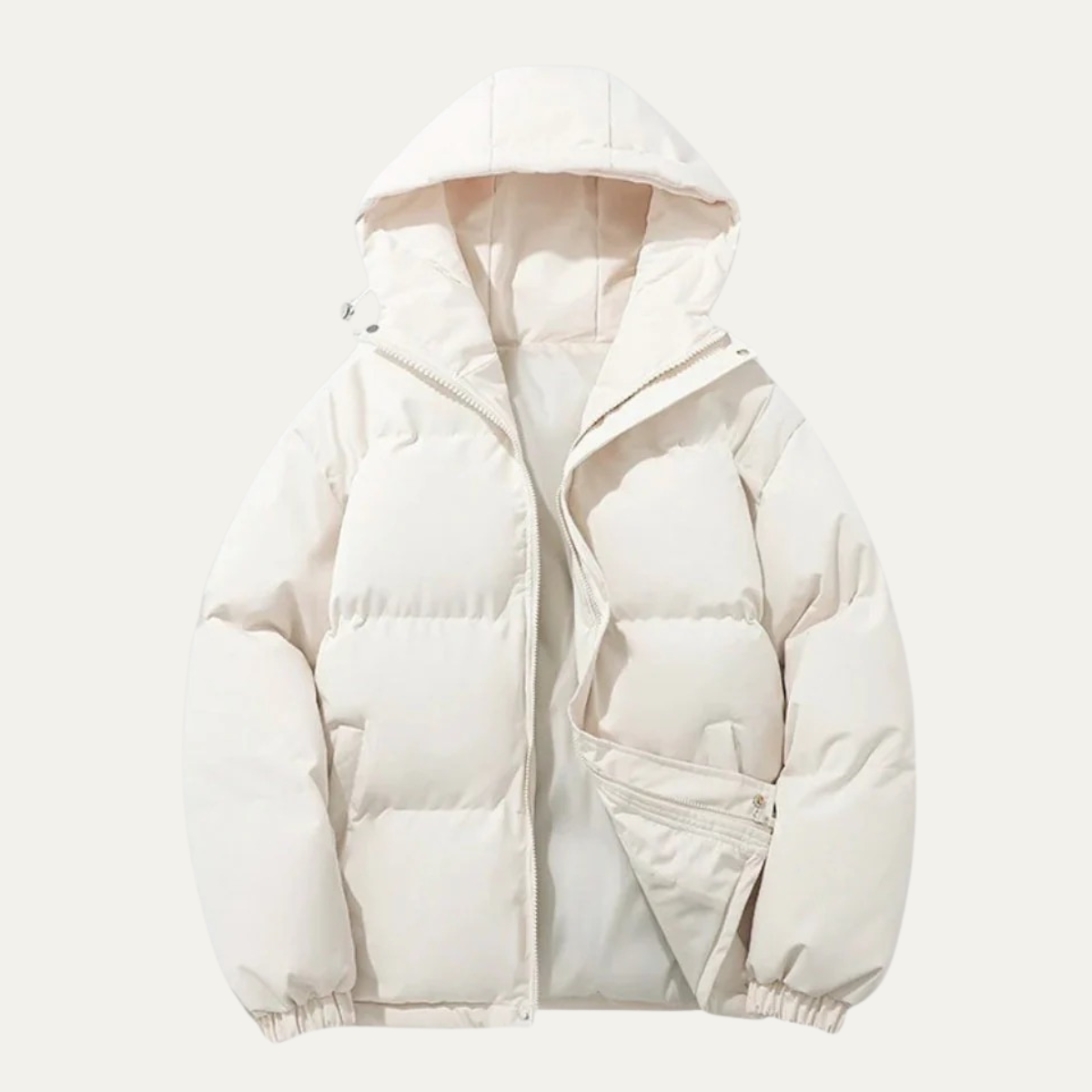 Men’s Hooded Puffer Jacket Winter Warm Quilted Coat
