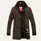 The Castelrotto Shearling Lined Suede Men’s Leather Jacket