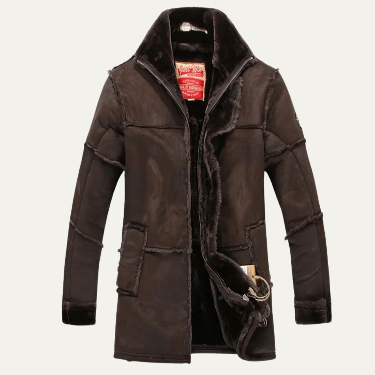 The Castelrotto Shearling Lined Suede Men’s Leather Jacket