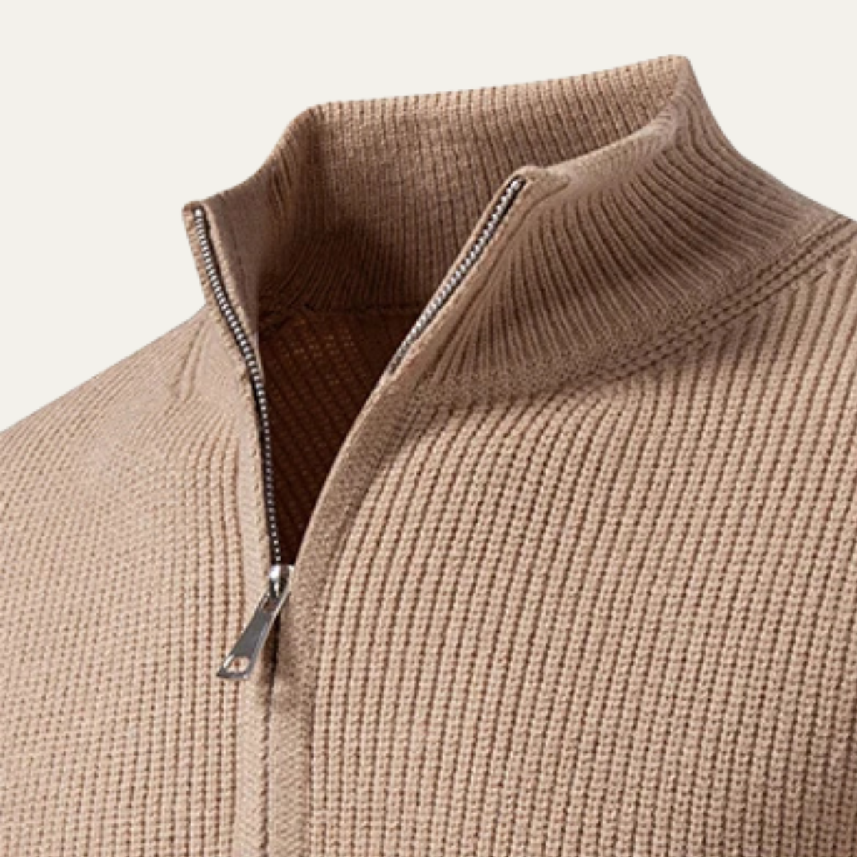 The Alberobello Winter Stand Collar Men’s Knitted Cardigan