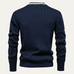The Montecatini Men’s Slim Fit V Neck Cotton Knit Cardigan
