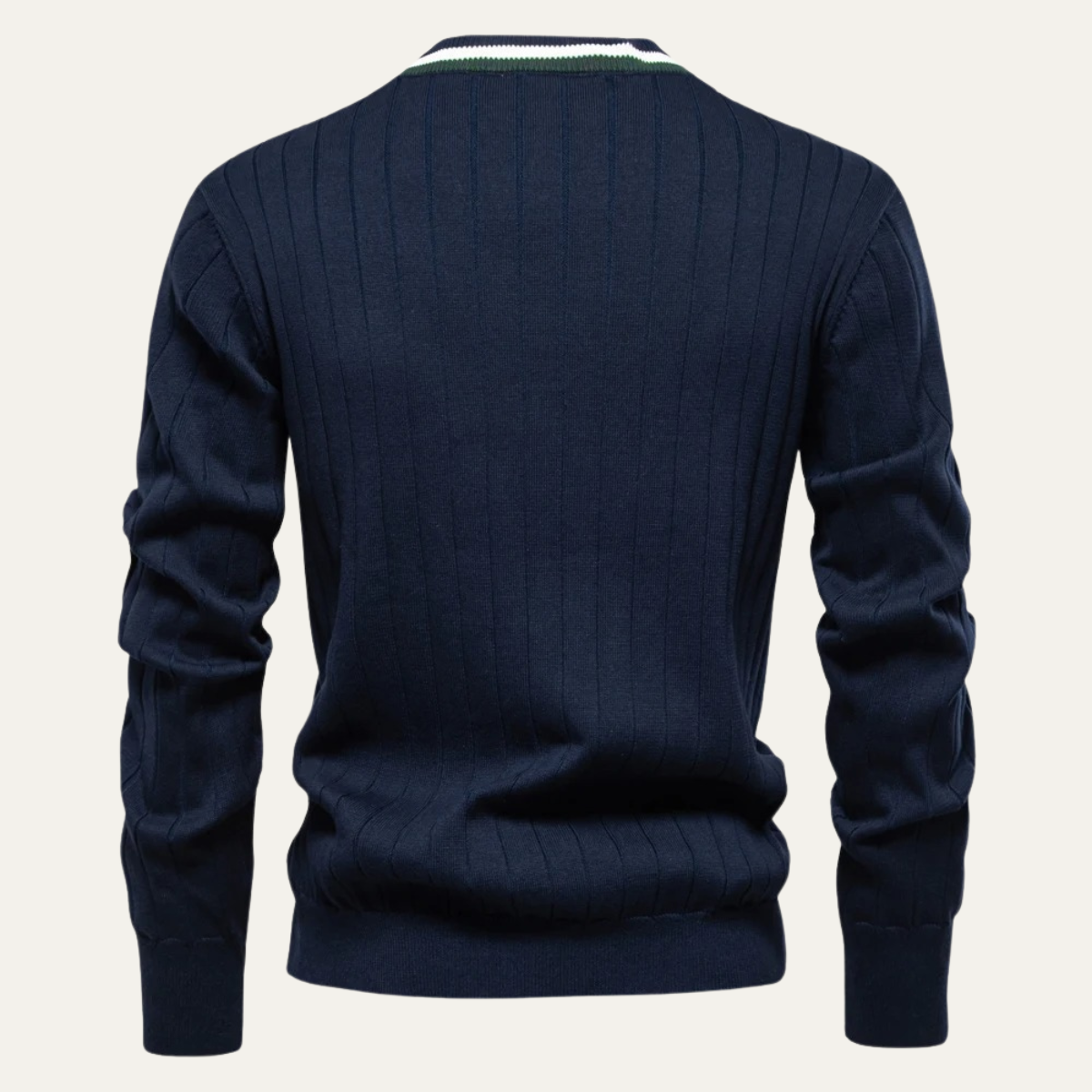 The Montecatini Men’s Slim Fit V Neck Cotton Knit Cardigan