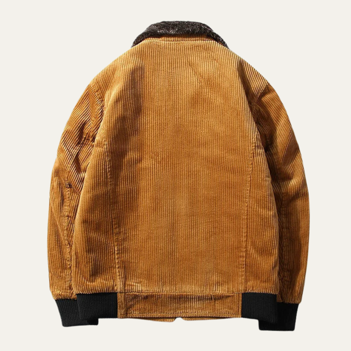 The Manarola Corduroy Thermal Men’s Jacket with Fur Collar