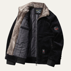 The Manarola Corduroy Thermal Men’s Jacket with Fur Collar