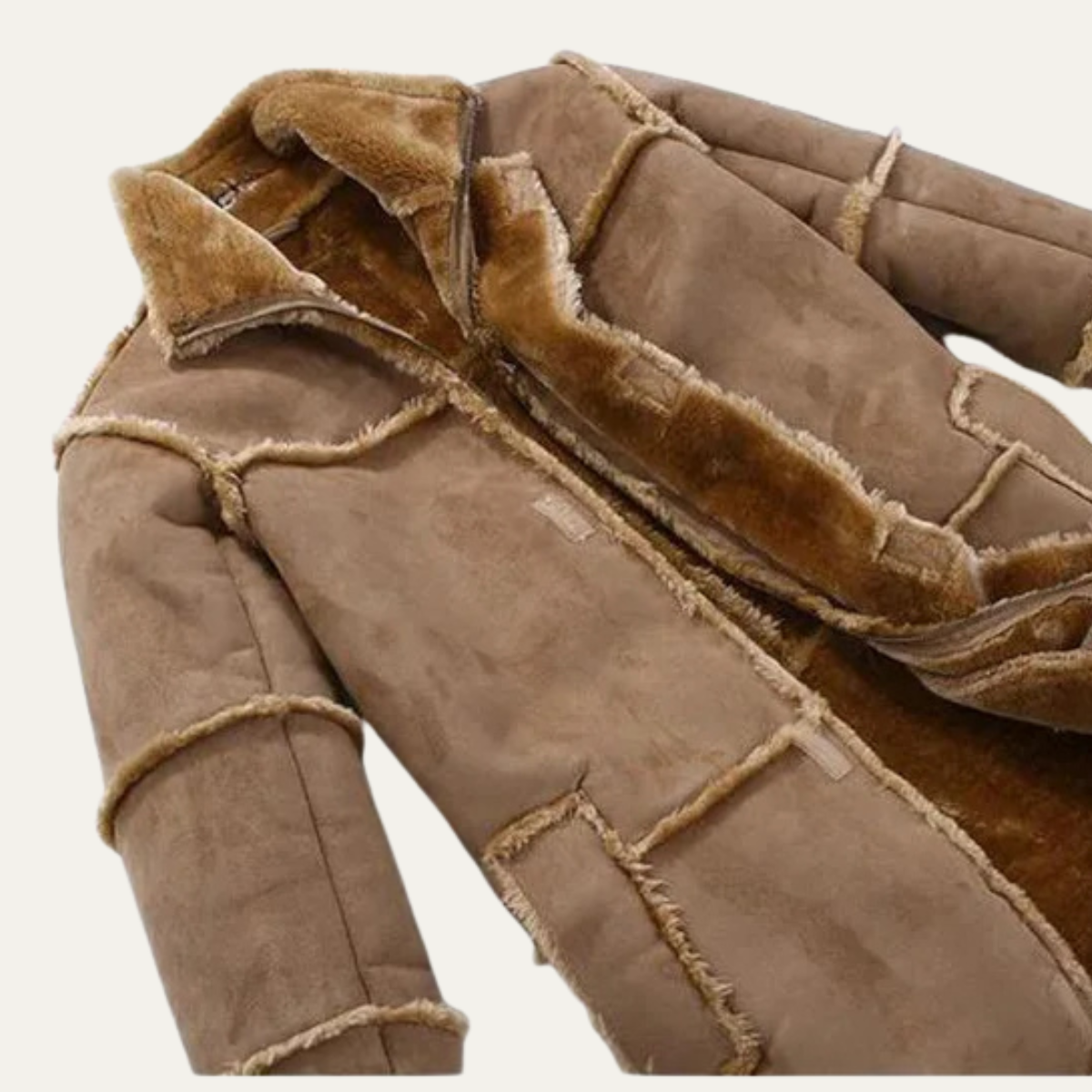 The Castelrotto Shearling Lined Suede Men’s Leather Jacket