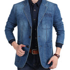 Victor | Men’s Trendy Formal Casual Denim Blazer