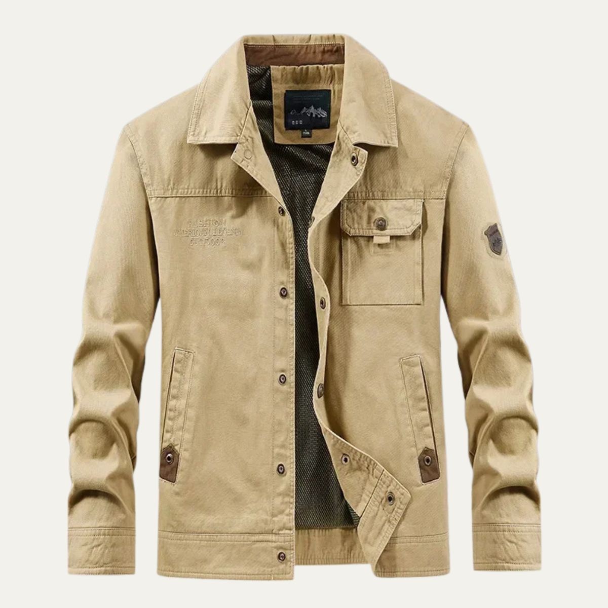 Men’s Utility Field Jacket Casual Cotton Military Style Coat