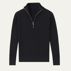 Men’s Ribbed Quarter Zip Jumper Old Money Knit