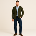 Men’s Smart Blazer with Shirt Set Casual Tailored Outfit