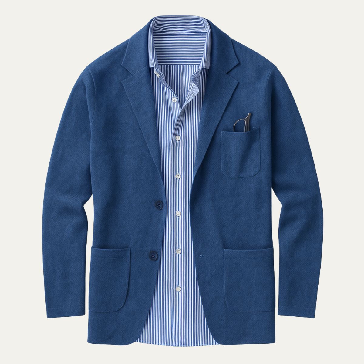 Men’s Smart Blazer with Shirt Set Casual Tailored Outfit