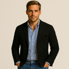 Men’s Smart Blazer with Shirt Set Casual Tailored Outfit
