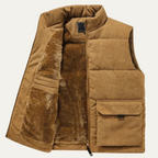 The Penzance Men's Corduroy Lighweight Quilted Gilet